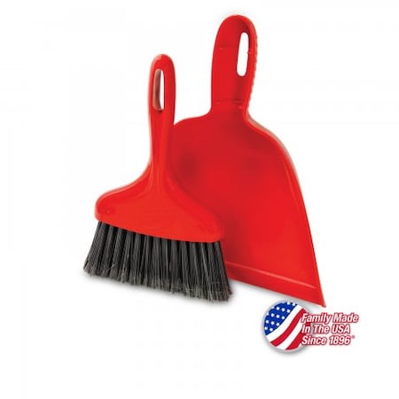 Libman Libman Commercial Dust Pan With Whisk Broom - Red - 906, PK6 906